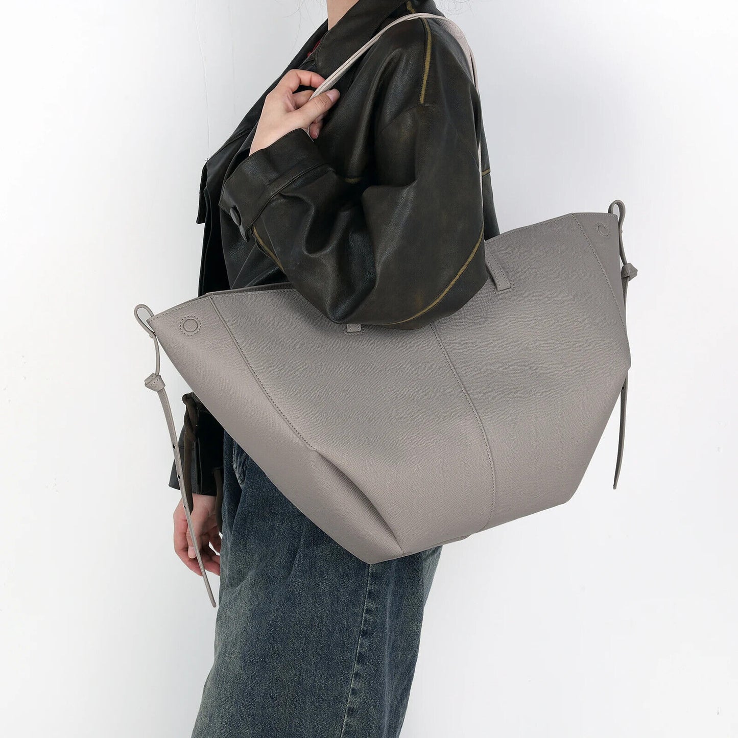 Ladies Bag Women PU Leather Chic Shoulder Bag Purse Commuting Tote Handbag