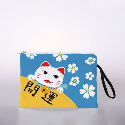 Cosmetic Bag Digital Printing Traveling Storage Purse Zipper Jacquard Pouch 1 PC