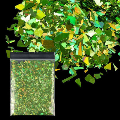 Nail Art Decor 10g Holographic Irregular Sequins Glitter Sparkly Colorful Flakes
