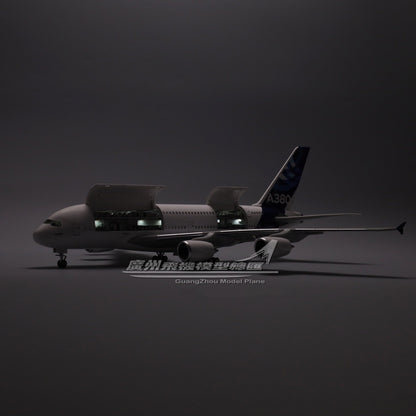 1:160 46CM AIRBUS A380 Passenger Airplane Led Sound- controll Light Resin Model