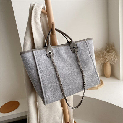 Shoulder Bag Casual Chain Messenger Bags Canvas Leisure Handbags 42*27*16 CM 1PC