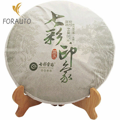 357G colorful Yunnan colorful impression Pu'er tea cake raw Pu'er Sheng -