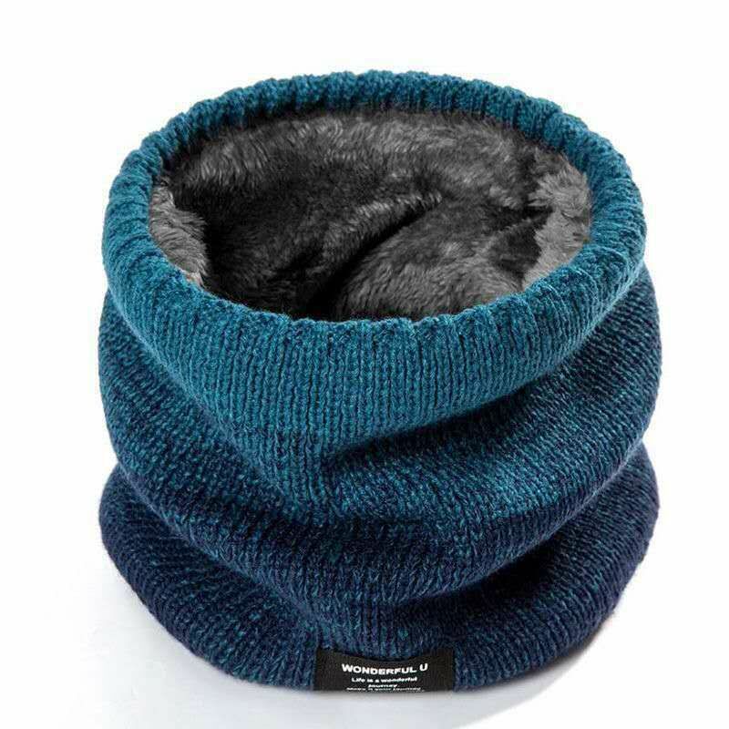 Winter Hiking Scarf Bandana Mask Cashmere Knitted Neck Warmer Face Fleece Shawl