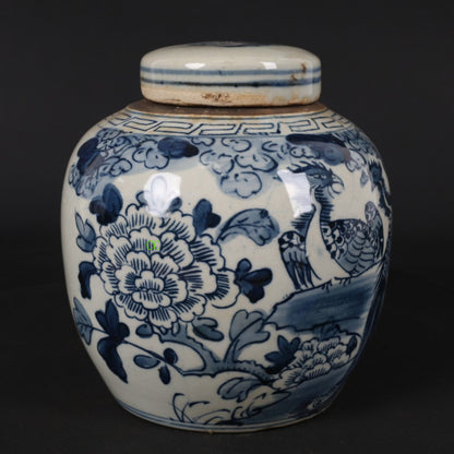 Chinese Antique Ancient Porcelain Blue and White Porcelain Jar Tea Can
