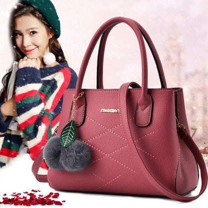 Women's Ladies PU Leather Handbag Shoulder Bag Purse Tote Messenger Satchel Bag