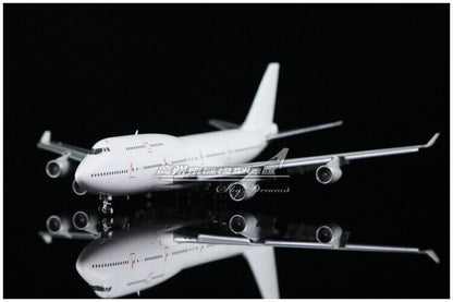 1:400 JC Wings BOEING 747-400 GE Engine Flap Down Blank Airplane Diecast Model