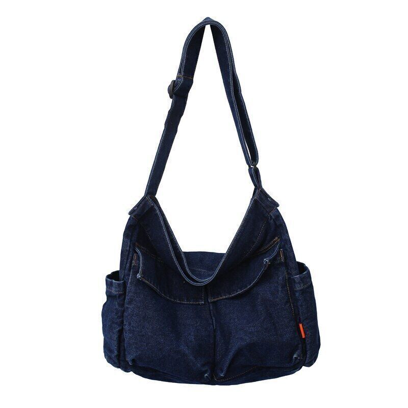 Canvas Shoulder Bags Solid Soft DenimTravel Bag Women Package
