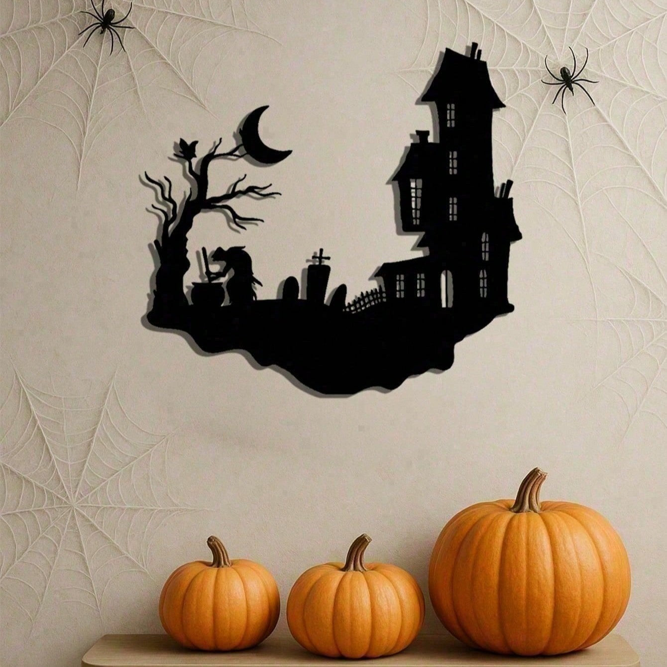 CIFbuy Gothic Skull Metal Wall Decor for Indoor Outdoor Garden Halloween