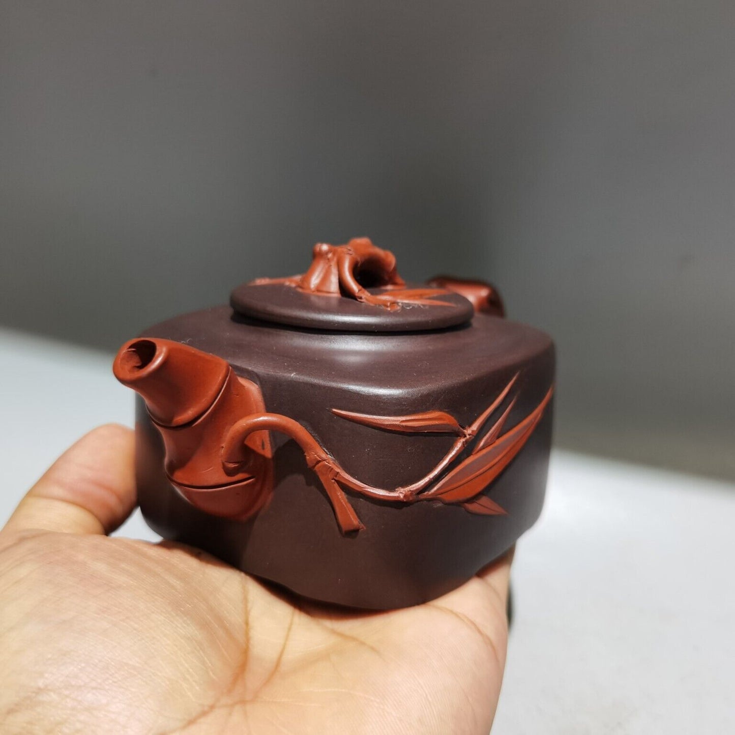 collect vintage chinese yixing purple clay teapot zisha ceramics exquisite art