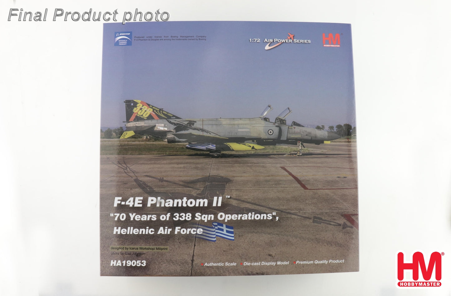 1:72 HM F-4E Phantom II "70 Years Hellenic Air Force Fighter Diecast Plane Model