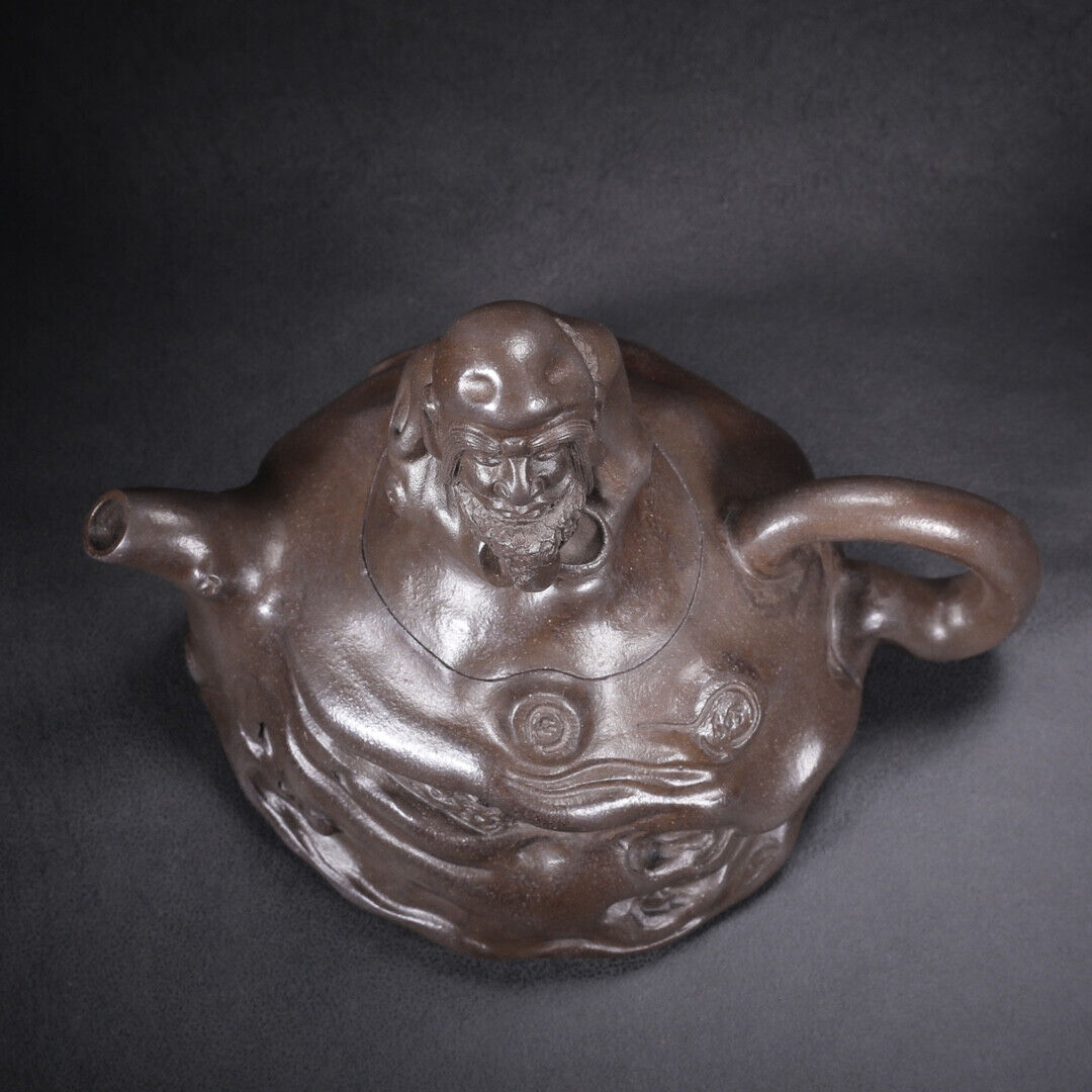 Chinese Yixing Zisha Clay Handmade Exquisite Teapot （达摩 底款：友泉）