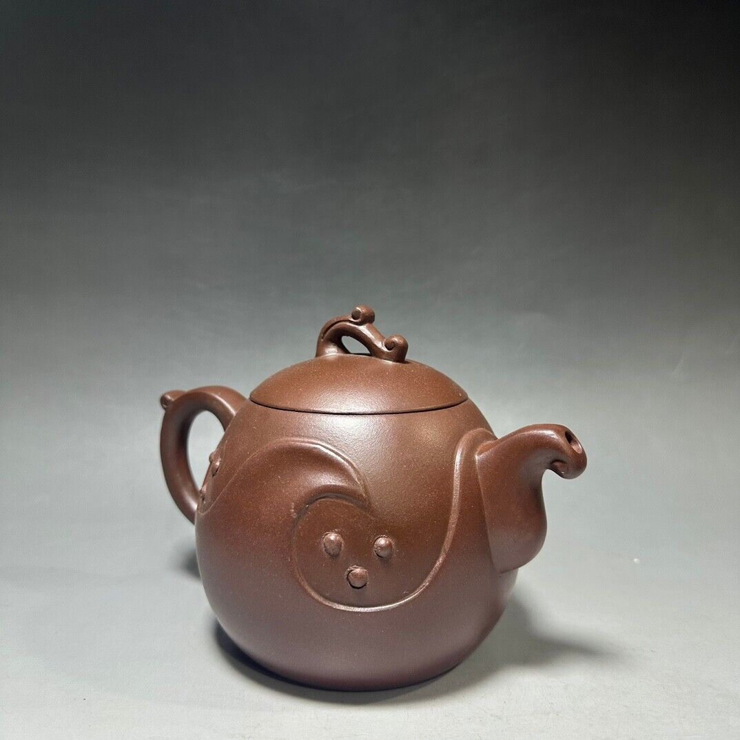 Chinese Yixing Zisha Clay Handmade Exquisite Teapot （浪涛 底款：顾景舟）