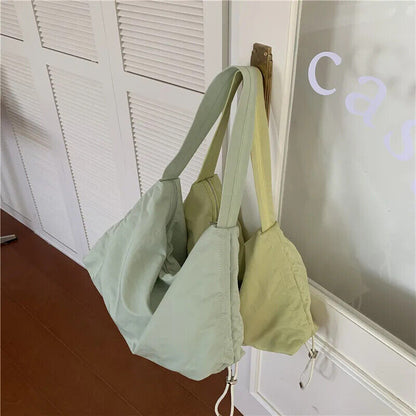 Women Nylon Tote Bag Handbag Shoulder Bag Reusable Shopping Beach Bag