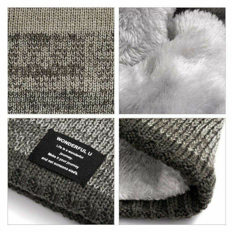 Winter Hiking Scarf Bandana Mask Cashmere Knitted Neck Warmer Face Fleece Shawl