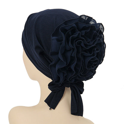 Beanie Turban Hat Pan Flower Hat Flower Hat Toe Cap Muslim Versatile Stretch