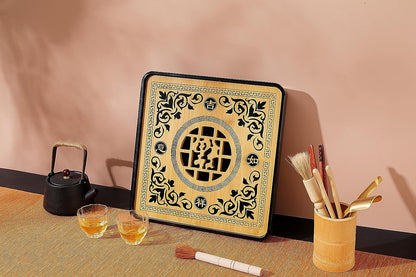 Bamboo GongFu Tea Tray Chinese Gongfu with Water Storage Tray (11"x11"x1.5")