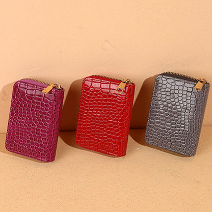 Womens Wallet Organ Style Card Holder Zipper Card Bag Multi-function Coin Purse