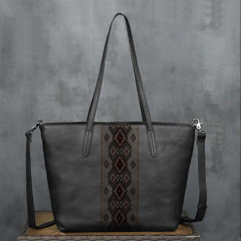 CELELA Women Vintage Tribal Print Tote Crossbody Handbag Shoulder Bag Purse GU