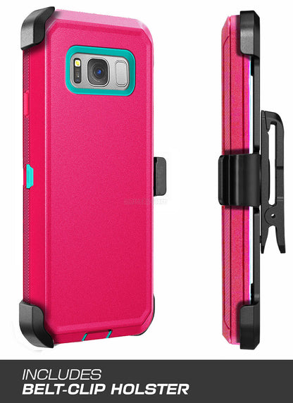 For Samsung Galaxy S8 Plus Heavy Duty Rugged Hard Soft Case / Clip Holster Stand