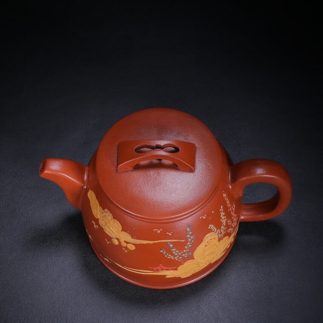 Chinese Yixing Zisha Clay Handmade Exquisite Teapot（汉瓦 底款：顾景舟）