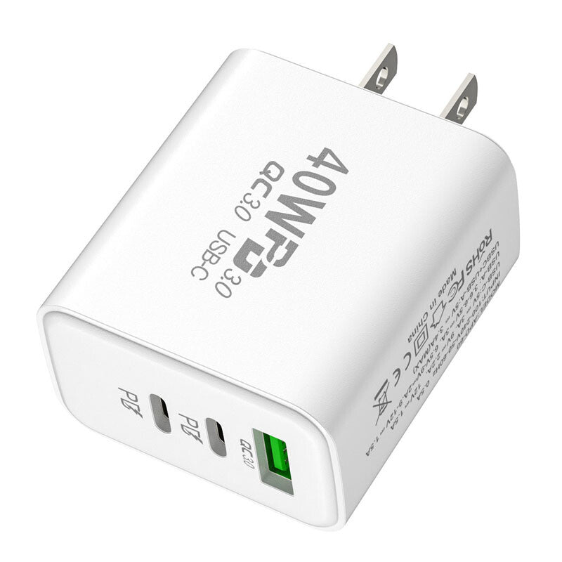 Dual PD 40W Fast Wall Charger Power Adapter For iPhone 15 Pro Max 14 Plus 13 12