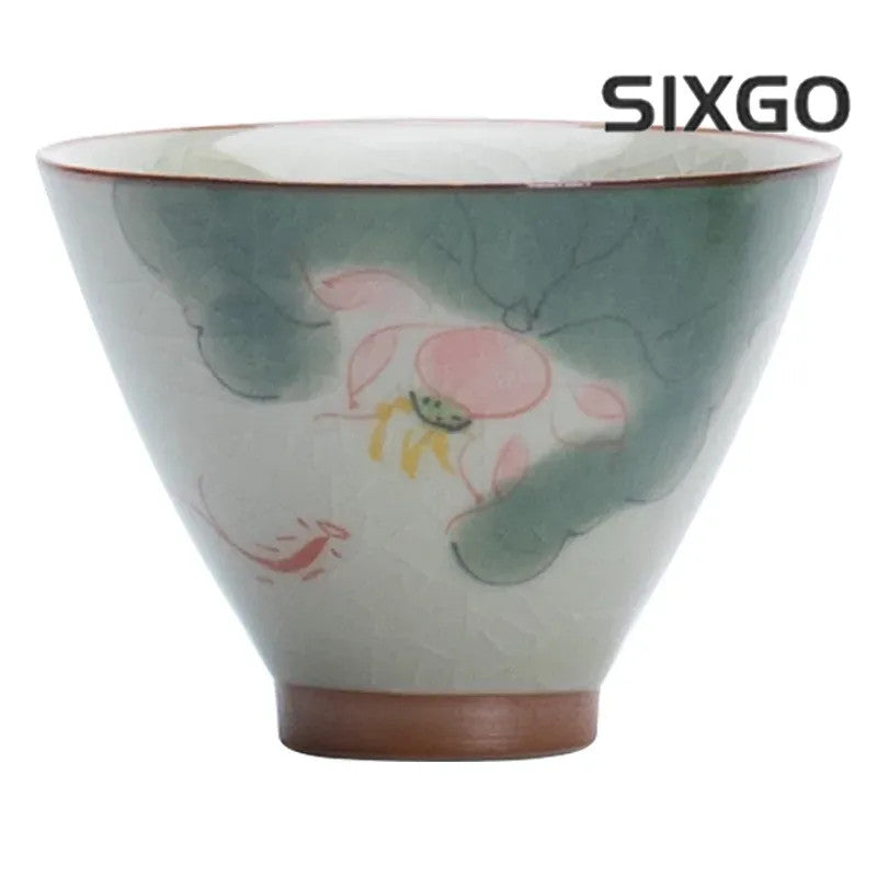 60ml Ceramics Hand Painted Teacup Master Cup Vintage Chinese Kung Fu Teaset