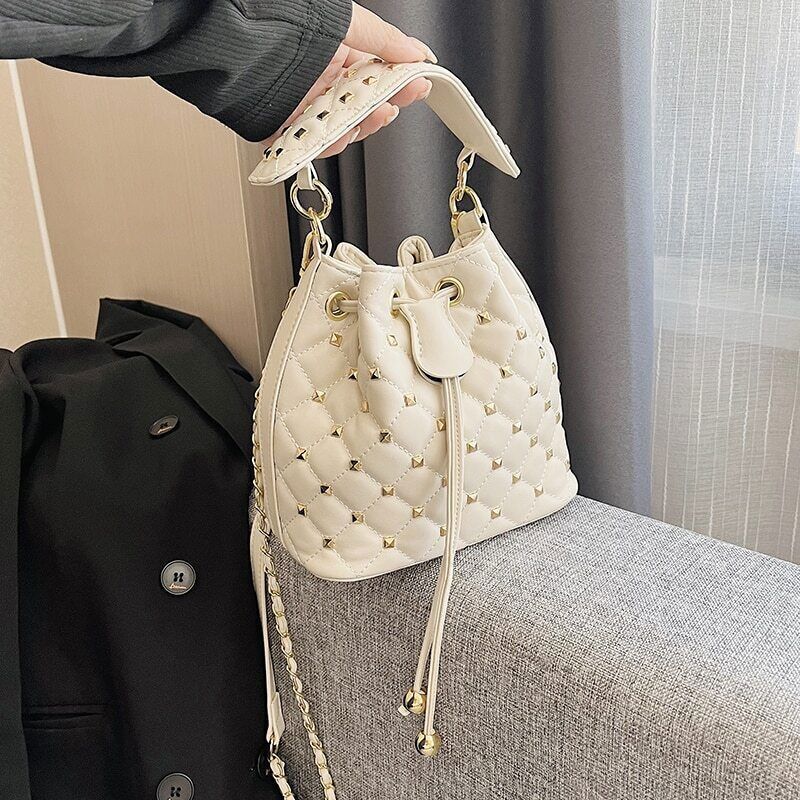 Woman Bucket Bag Faux Fur Shoulder Crossbody Bags Ladies Totes Bag