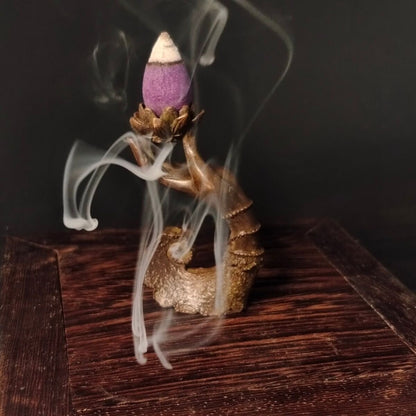 Rare copper fortune kwan-yin guan yin figure Statue table decoration tea pet