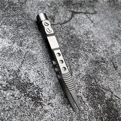 EDC Titanium Alloy CNC Tweezer Portable Antiskid Outdoor Pocket Camping Tool