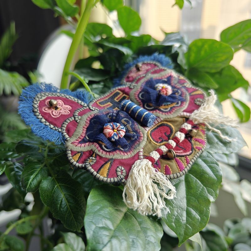 Chinese Vintage Style Embroidery Tiger Head Patch DIY Applique