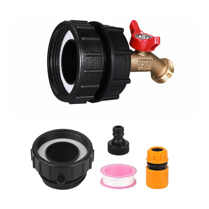 Universal 275-330 Gal IBC Tote Brass Adapter Valve Kit 3 Sizes Connector Set