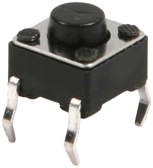 10 Pack Momentary SPST-NO Tact Switch, Size: 6mm x 6mm x 3.5mm