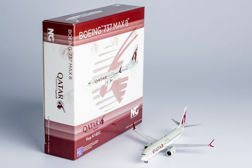 1:400 NG Model QATAR BOEING 737 MAX 8 Passenger Airplane Diecast Aircraft Model