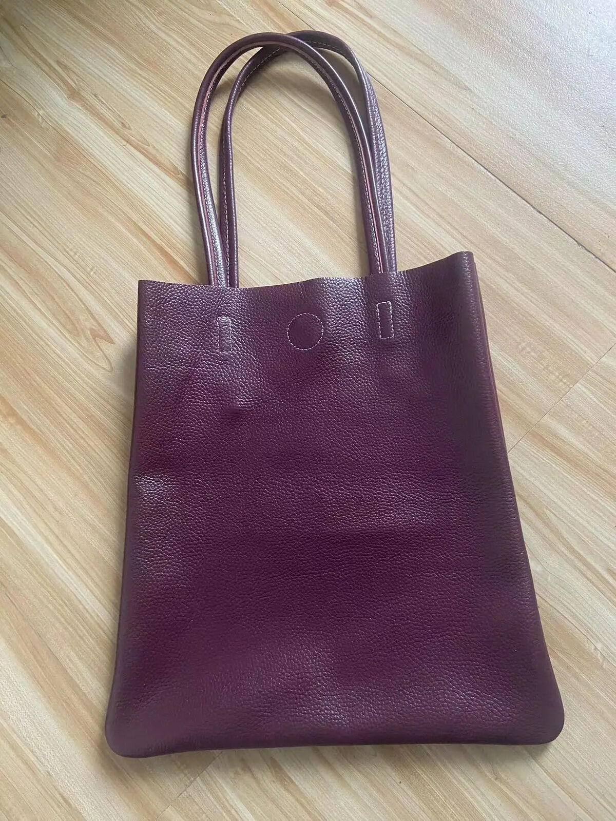 Women Tote Bag Simple Girl Cowhide Handbag Student Shoulder Bag