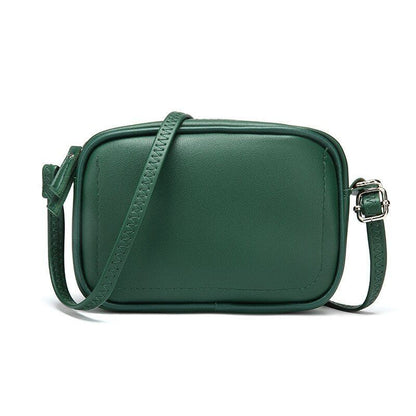 Shoulder Bag Simple Zipper Leather Messenger Bag Handbags Crossbody Flap Purse