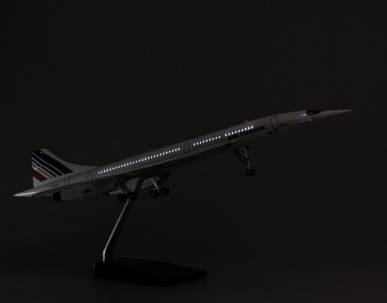 1:125 50CM AIR FRANCE Concorde Airplane Led Sound-Controlled Light Resin Model