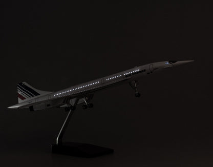 1:125 50CM AIR FRANCE Concorde Airplane Led Sound-Controlled Light Resin Model
