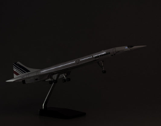 1:125 50CM AIR FRANCE Concorde Airplane Led Sound-Controlled Light Resin Model
