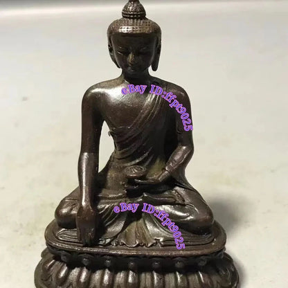 China Old Antique Collection Medicine Buddha Statue Home Fengshui Worship Decor