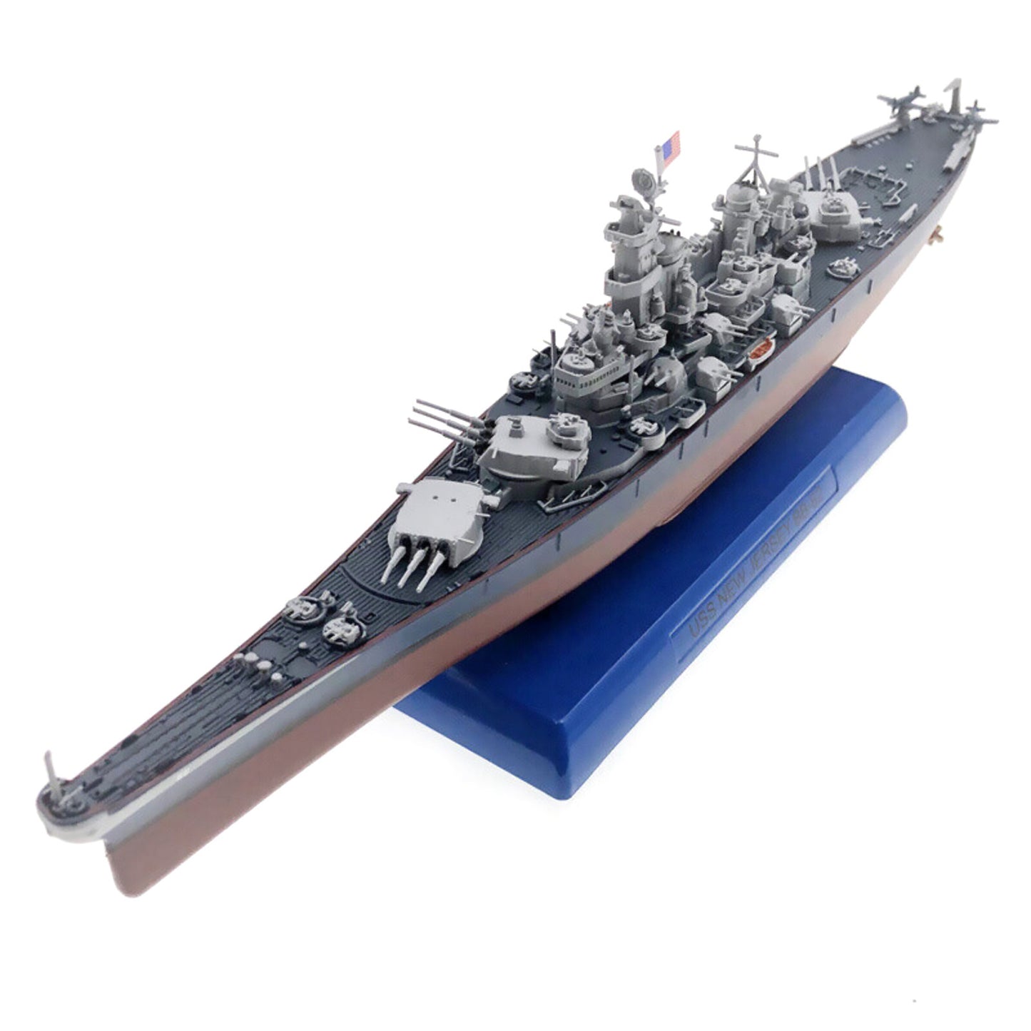 Alloy 1/1000 Scale WWII USS New Jersey BB-62 Battleship Model Collection w/Stand
