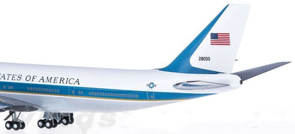 1:200 35CM Hogan USAF BOEING 747-200 Plane Airplane ABS Plastic Aircraft Model