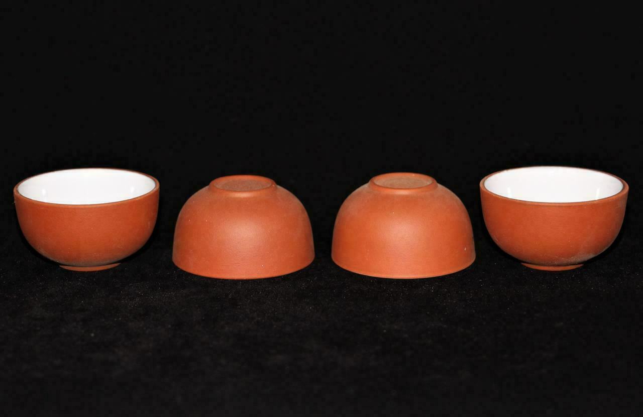 4 Pcs Chinese Yixing Zisha 25ml Clay Tea Cup
