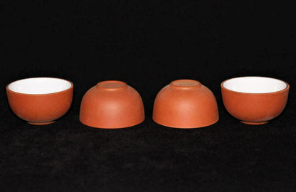 4 Pcs Chinese Yixing Zisha 25ml Clay Tea Cup