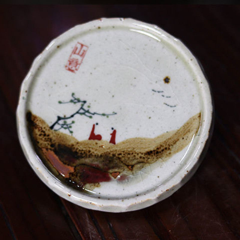 Jingdezhen Ceramic Hand-painted Cup Mat Tea Set Accessories Tea Tray Mat