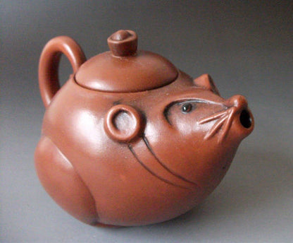 Chinese Purple Clay zisha YIXING Pottery Teapot Mouse shape