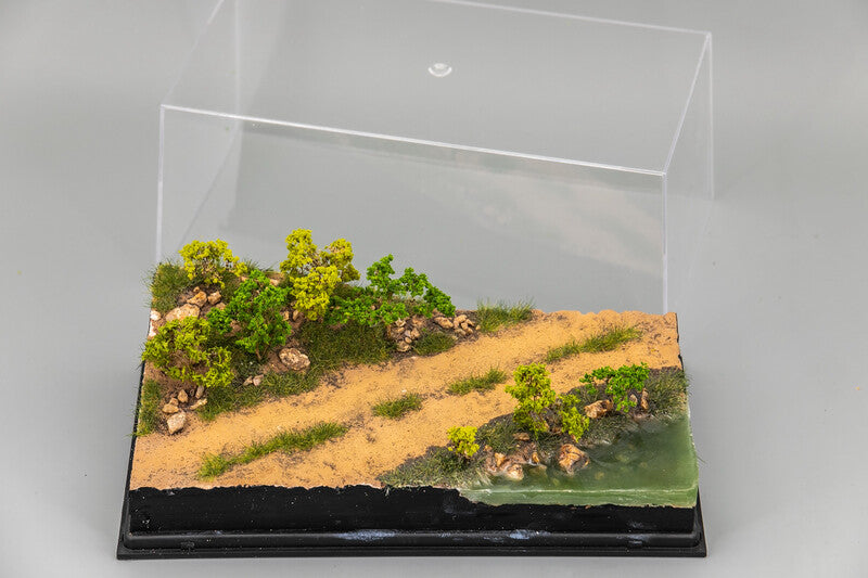 1: 72 Dirt Road Platform with Organic Glass Cover For Scene Model