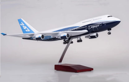 1:150 47CM BOEING 747-400 Passenger Airplane Landing Gear Resin Aircraft Model