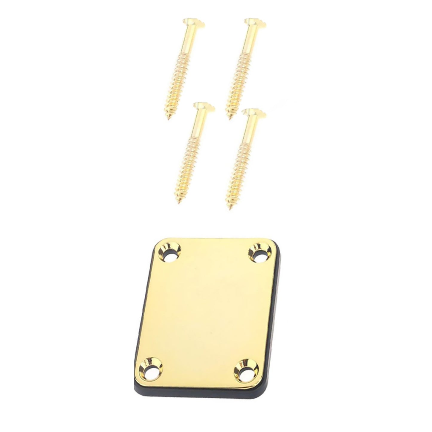 Gold Neck Plate w/ 4 Screws For Strat Tele LP SG Jazz Bass Electric Guitars yy