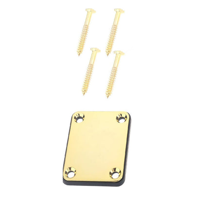 Gold Neck Plate w/ 4 Screws For Strat Tele LP SG Jazz Bass Electric Guitars yy