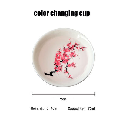 Magic Sakura Cup Japanese Cold Temperature Color Changing Tea Cup Flower Display